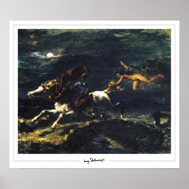 Eugène Delacroix Zedign Affiche d'art #368 (Devant)