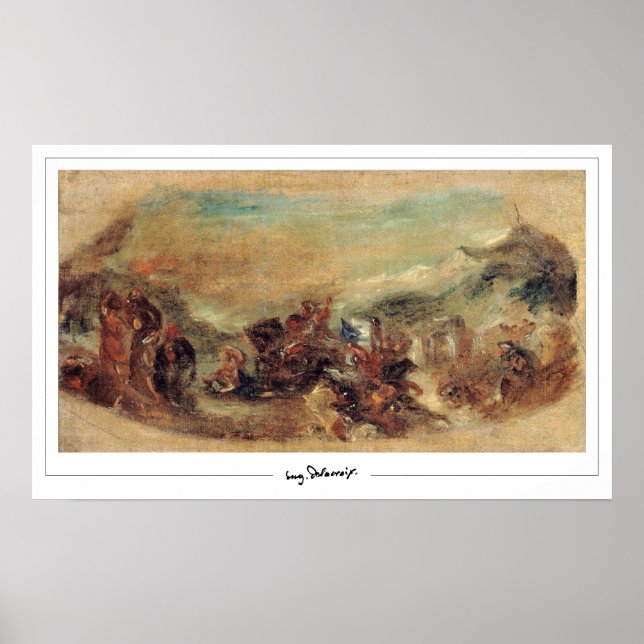 Eugène Delacroix Zedign Art Poster #517 (Devant)