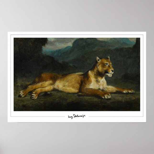 Eugène Delacroix Zedign Art Poster #603 (Devant)