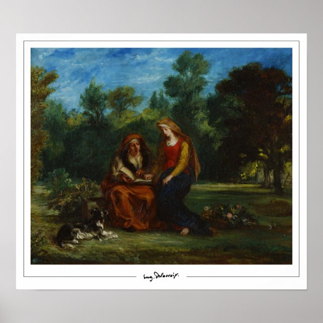 Eugène Delacroix Zedign Art Poster #627 (Devant)