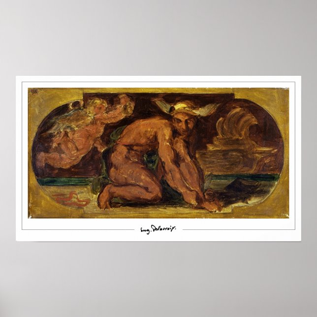 Eugène Delacroix Zedign Art Poster #720 (Devant)