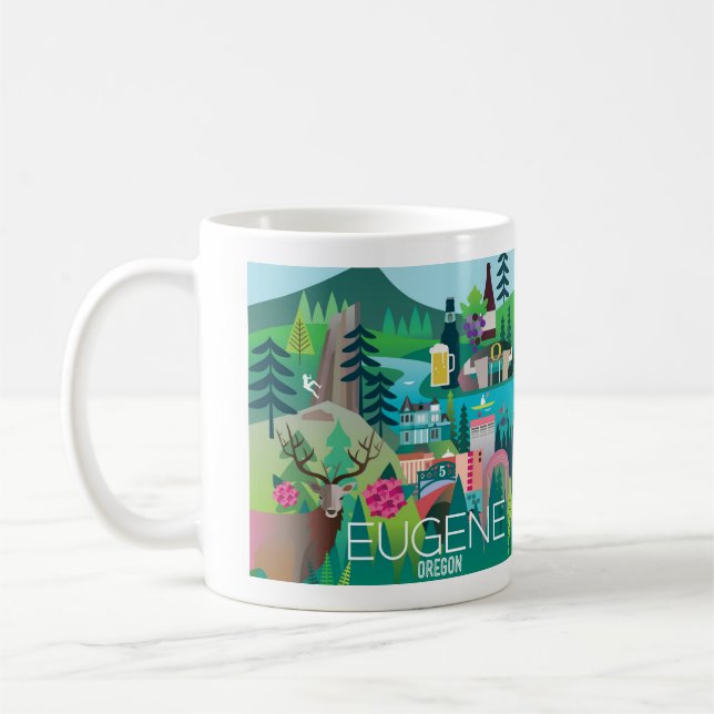 Eugene, Oregon 11oz ou Mug 15oz (Gauche)
