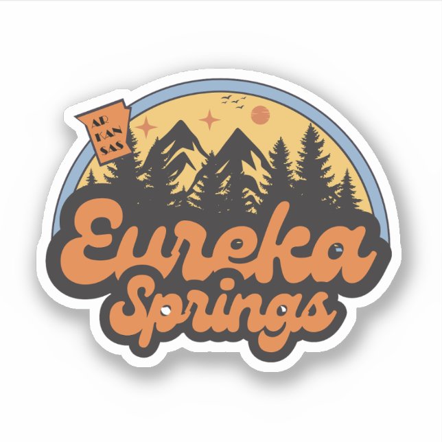 Eureka Springs, Arkansas  Autocollant (Devant)