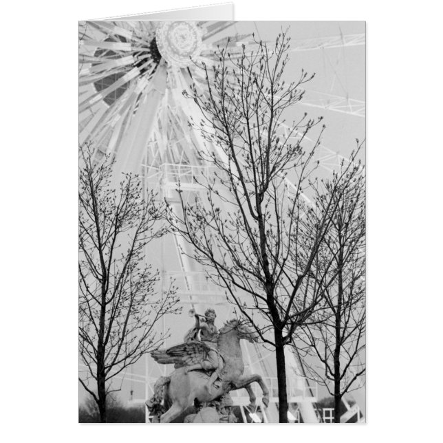 Europe, France, Paris. Statue et grande roue, (Devant)