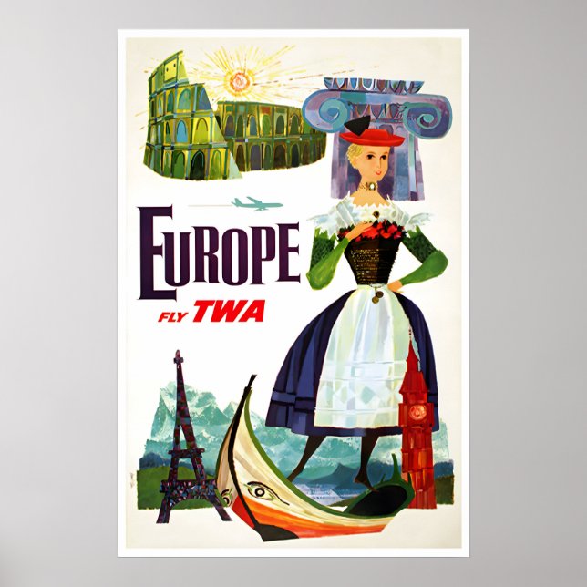 Europe Impression Voyageur Européen Art TWA David  (Devant)
