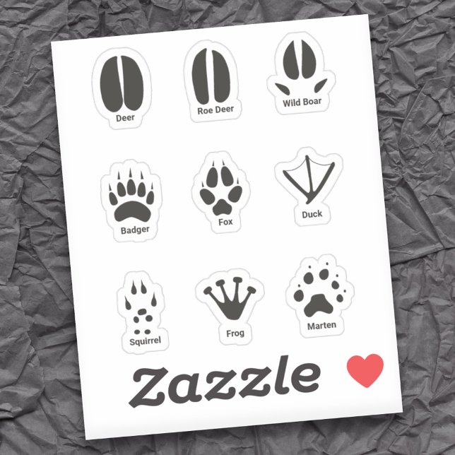 Europe Titres animaux Set Stickers (Europe Animal Tracks Set Stickers)