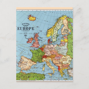 Europe vintage Carte générale du XXe siècle