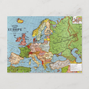Europe vintage Carte générale du XXe siècle
