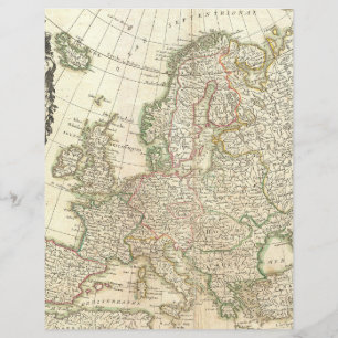 Europe vintage vieille carte cartographie géograph