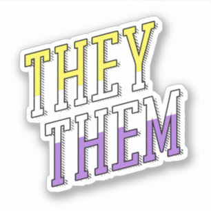 Eux / Eux Prononounes Sticker non binaire