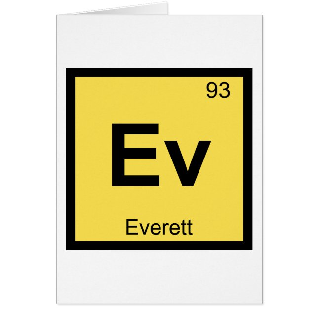 Ev - Everett Washington Chimie Tableau Périodique (Devant)