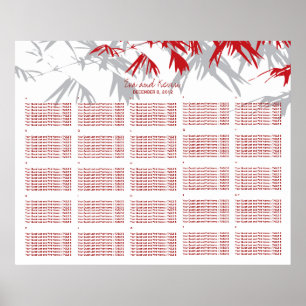 Eva Bamboo Feuille Mariage chinois Tableau de sièg