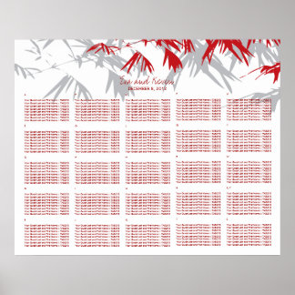 Eva Bamboo Feuille Mariage chinois Tableau de sièg