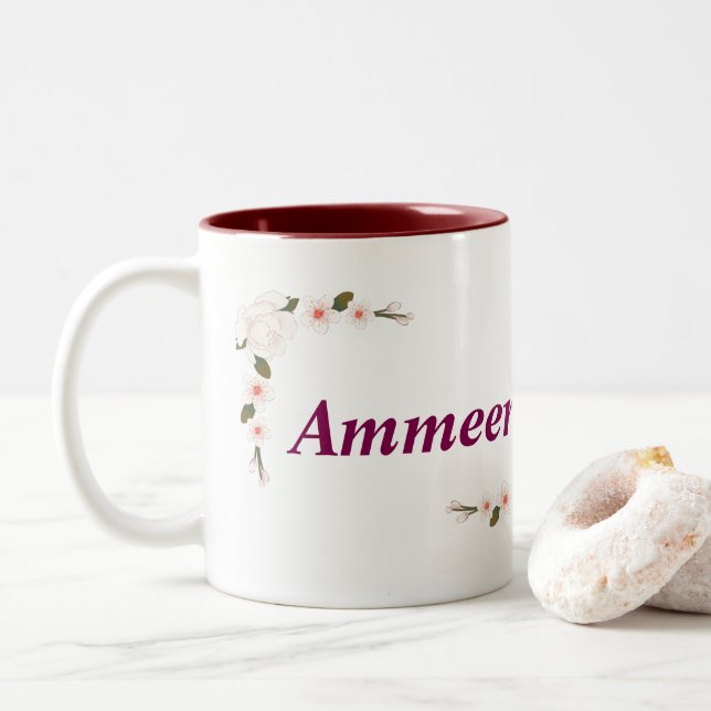 Eva nom Mug - Custom Coffee Cup with An An (Avec donut)