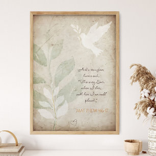Évangile, Matthieu 3:16-17; Art mural des Écriture