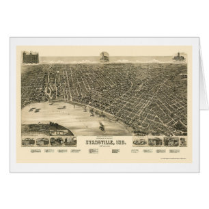 Evansville, DANS la carte panoramique - 1888