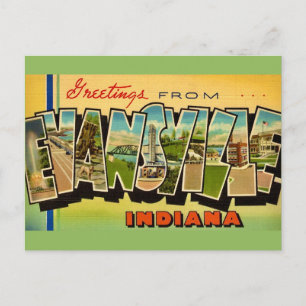 Evansville Indiana Carte Postale Ancienne