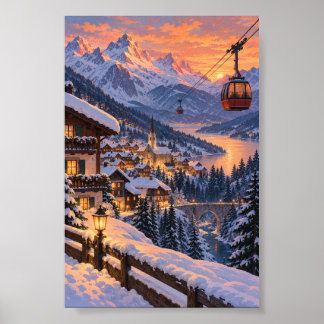 Évasion hivernale alpine - impression artistique 4