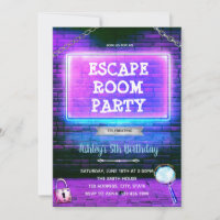 Evasion jeu anniversaire Invitation