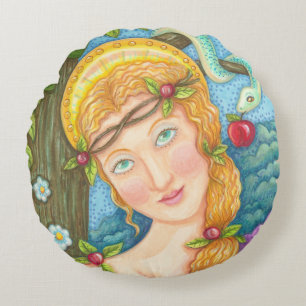 EVE Et Serpent Jardin D'Eden COUSSIN ROND