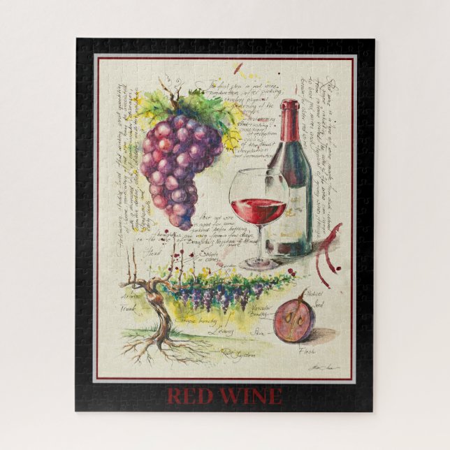 EVE peint Red Wine Puzzle (Vertical)
