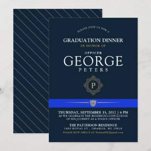 Événement à thème de la police   Dîner Invitation 