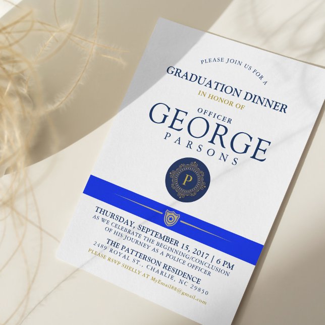 Événement à thème de la police | Invitation Monogr (Créateur téléchargé)