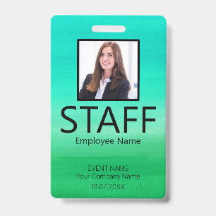 Événement de badge vert de code QR de personnel pe
