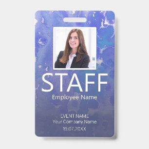 Événement de badge violet de code QR de personnel