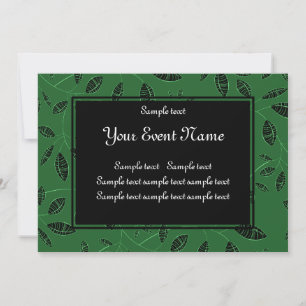Événement personnalisé Elegant Green et Black Natu