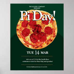 Événement Pi Day Company Poster de la Pizza Part