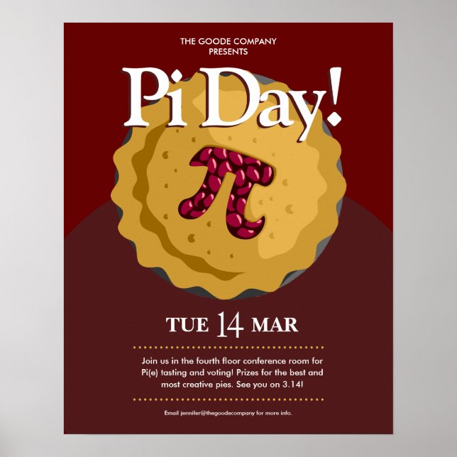 Événement Pi Day Company | Poster du Parti d'entre (Devant)