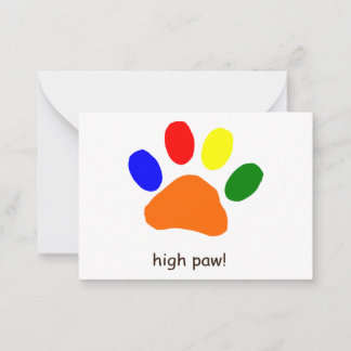 Événement pour chien à patte haute Carte à note pl