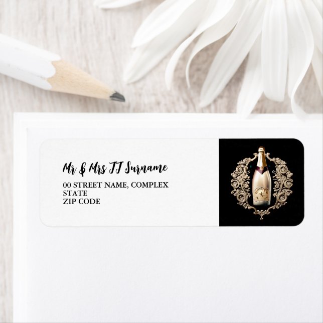 Événement professionnel élégant | étiquette de vin (En situation)