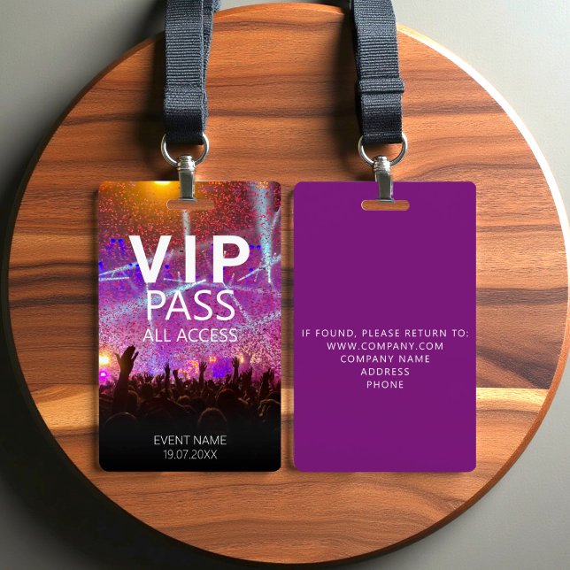 Événement VIP sur invitation  Badge Violet Tout Ac (Créateur téléchargé)