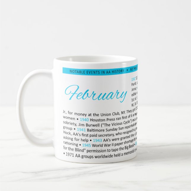 Événements marquants de l'histoire des AA - Mug de (Gauche)