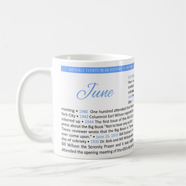 Événements marquants de l'histoire des AA - Tasse  (Gauche)