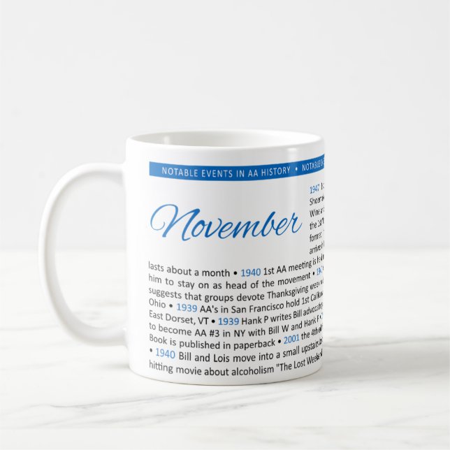 Événements marquants de l'histoire des AA - Tasse  (Gauche)