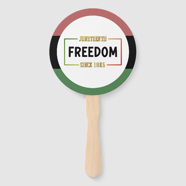 Éventail 1865, 1865, fête de la liberté noire (Devant)