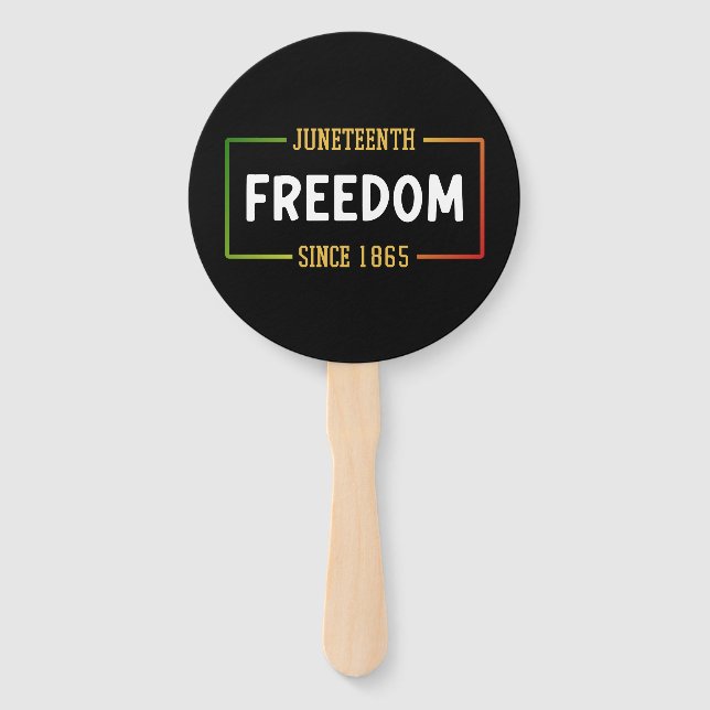 Éventail 1865, 1865, fête de la liberté noire (Devant)