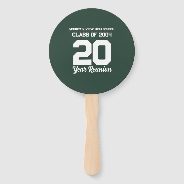 Éventail 20 ans Lycée Réunion White Sporty Texte (Devant)