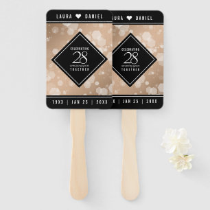 Éventail 28e anniversaire du Mariage de lin élégant