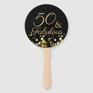 Éventail 50 et Fabulous Black and Gold Birthday