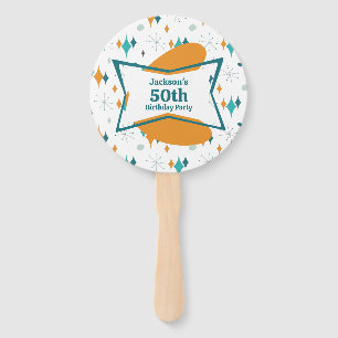 Éventail 50e anniversaire fête Retro Mid Century N'importe
