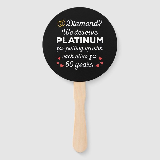 Éventail 60ème anniversaire du Mariage I - Diamond Funny Co (Devant)