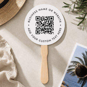Éventail à main Logo de code QR personnalisé Pag