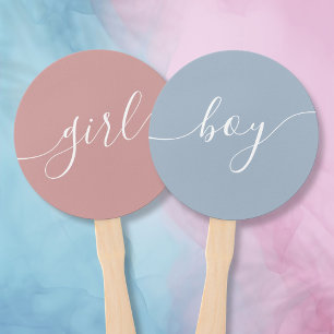 Éventail à main pour jeu de baby shower fille ou g