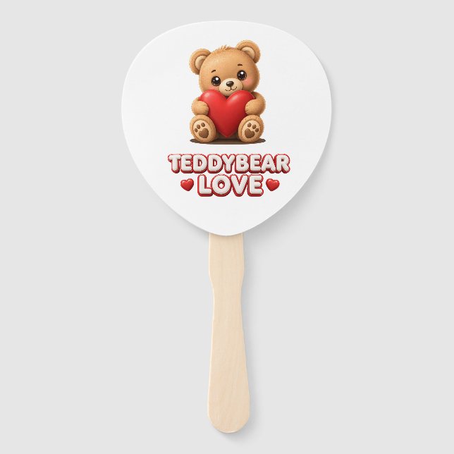Éventail à main Teddy Bear Love (Devant)