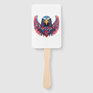 Éventail A TO Z avec aigle américain avec symbole patriotiq