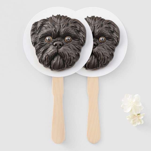 Éventail Affenpinscher Inspiré 3D (Devant et derrière)